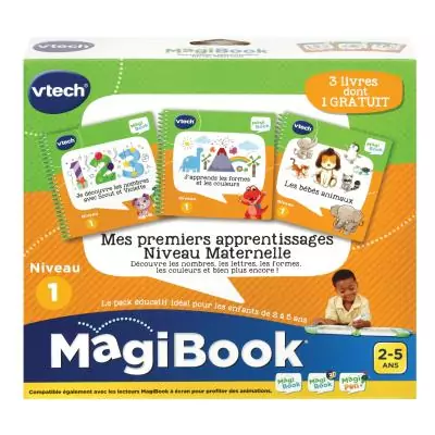 VTech MagiBook - MES PREMIERS APPRENTISSAGES NIVEAU MATERNELLE (BÉBÉS ANIMAUX, JE DÉCOUVRE LES NOMBRES AVEC SCOUT ET VIOLETTE,