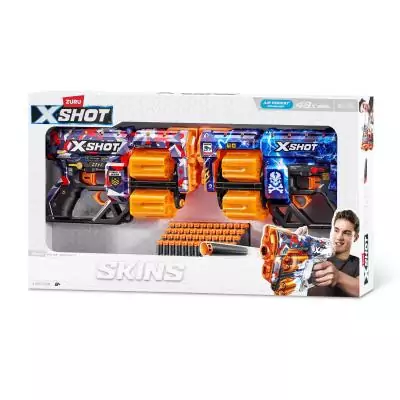 XSHOT Ensemble de pistolets à fléchettes Skins Dread 2 (48 fléchettes) ZURU