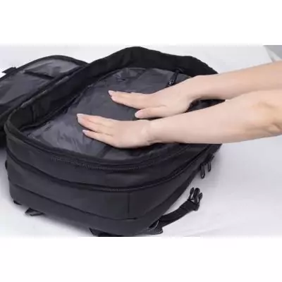 Sac de voyage 40L compression sous vide - Pompe batterie lithium - Imperméable - Antivol