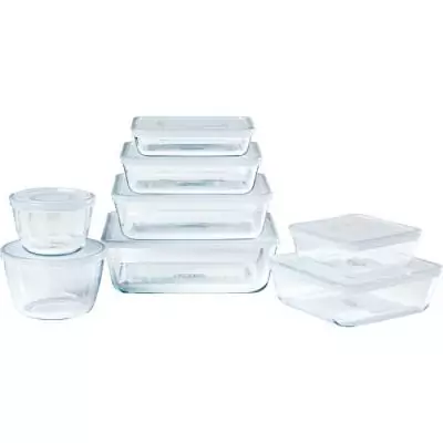 Lot de 8 plats de conservation PYREX Cook & Freeze - Verre Rectangulaire Lot de 8 plats de conservation PYREX Cook & Freeze - Verre Rectangulaire