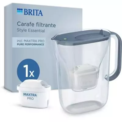 Carafe filtrante BRITA Style Essential Bleu minéral - 2,4L (1,4L filtrée)