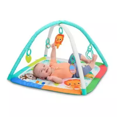 Tapis de sol éveil bébé évolutif pliable - Jungle Bleu - arche sensorielle et musicale Tapis de sol éveil bébé évolutif pliable - Jungle Bleu - arche sensorielle et musicale