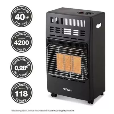 Poêle à gaz infrarouge KERN - Chauffage d'appoint efficace Poêle à gaz infrarouge KERN - Chauffage d'appoint efficace