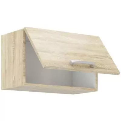 Meuble hotte porte basculante chene sonoma - L 60 x 31,6 x H 36 cm