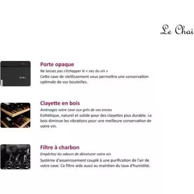 Cave à vin de vieillissement LE CHAI LMV1380D - 156 bouteilles