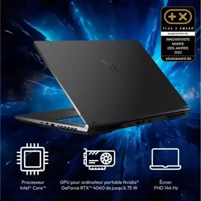 PC Portable Gaming ERAZER Defender P50i MD62643 - 17.3" i7-12650H - 16Go - RTX 4060 - SSD 1To - Windows 11