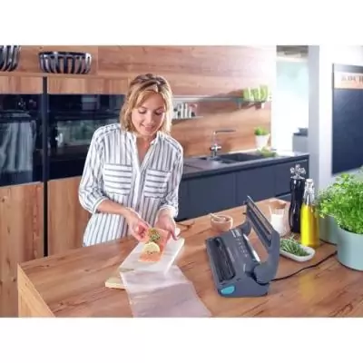 Machine de mise sous vide alimentaire LEIFHEIT Vacu Power 500 - Kit complet avec 10 sacs sous vide