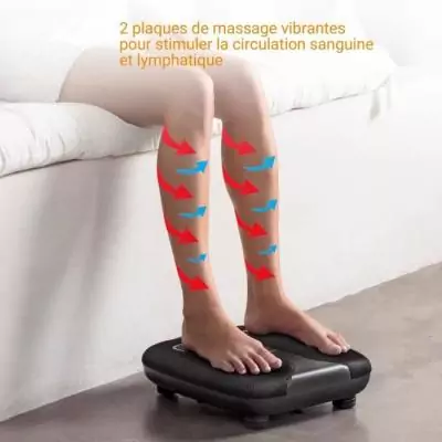 Masseur pieds et jambes - Shiatsu + shaking - 2 intensités - Noir