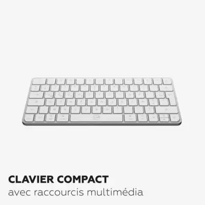 Mini clavier plat blanc MOBILITY LAB - AZERTY - Multi-connexions