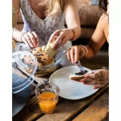 Lot de 2 cocottes en verre PYREX - Idéal pour plats au four - 1 L