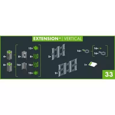 GraviTrax PRO Set d'extension Vertical: 33 pièces pour un circuit de billes magnifique!