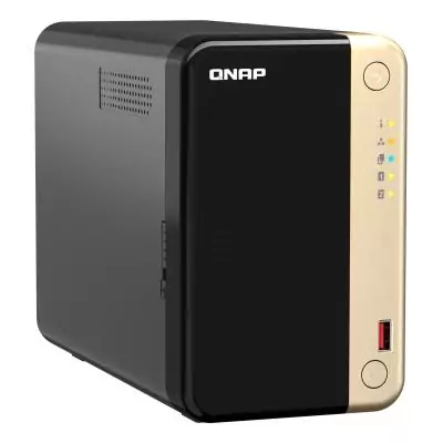 QNAP TS-264 NAS Tower Intel® Celeron® N5095 8 Go 0 To QNAP QTS Noir, Or