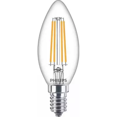 Philips Ampoule flamme transparente à filament 60W B35 E14