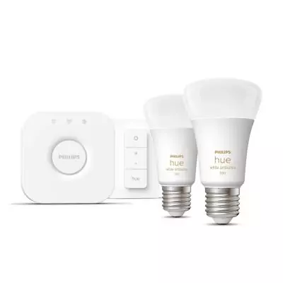 Philips Hue White ambiance Kit de démarrage 2 ampoules connectées E27 (1100) + variateur