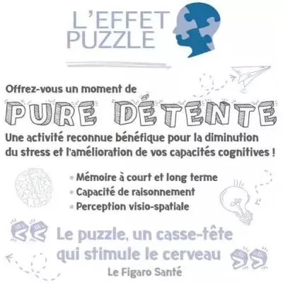 Nathan puzzle 1500 p - Tour Eiffel multicolore