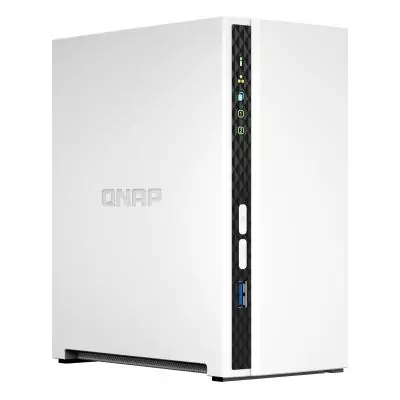 QNAP TS-233 serveur de stockage NAS Tower ARM Cortex-A55 2 Go 0 To QNAP QTS Blanc