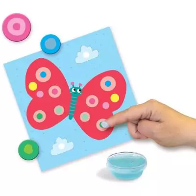 SES Creative My First - 3 en 1 Peinture au doigt, coloriage et formes autocollantes