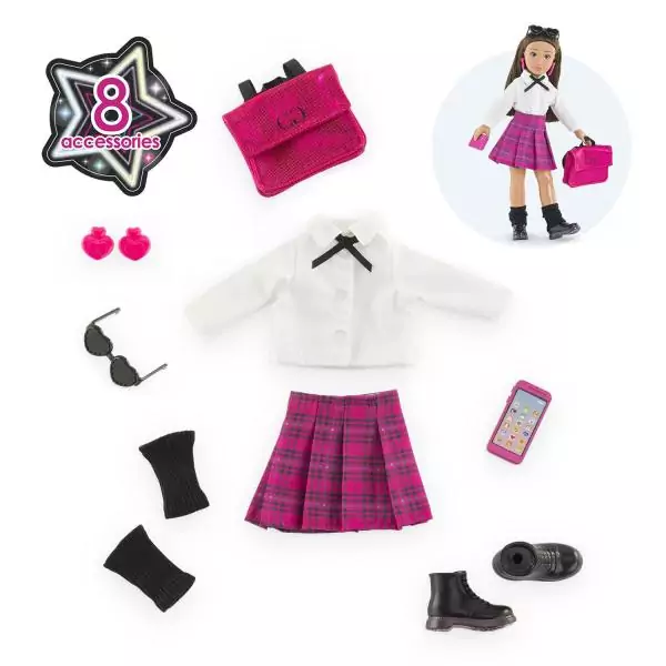 Accessoires poupée - COROLLE - Dressing College Anglais - 8 accessoires - des 4 ans