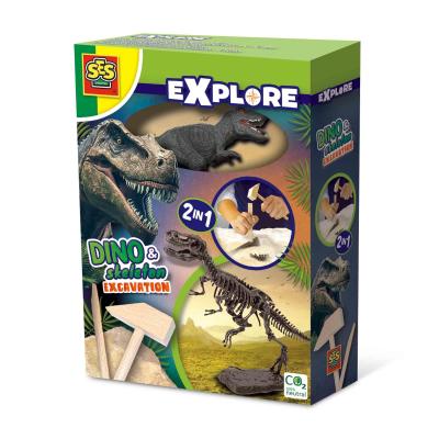 SES Creative Explore Recherche ton dinosaures et de squelettes 2 en 1 - T-rex SES Creative Explore Recherche ton dinosaures et de squelettes 2 en 1 - T-rex