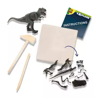 SES Creative Explore Recherche ton dinosaures et de squelettes 2 en 1 - T-rex