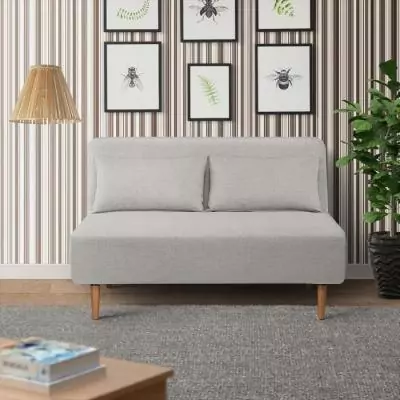 Banquette BZ 2 places beige - design compact et confortable Banquette BZ 2 places beige - design compact et confortable