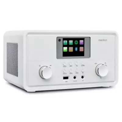 Radio Internet MEDION DAB Bluetooth 2x10W RMS Blanc