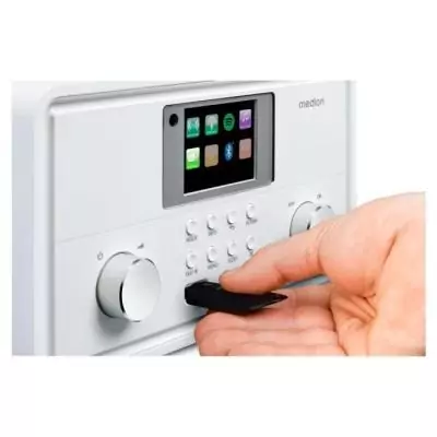 Radio Internet MEDION DAB Bluetooth 2x10W RMS Blanc