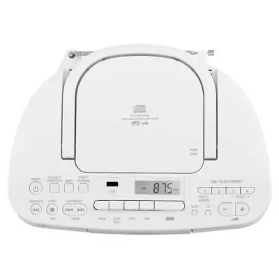 Radio CD K7 MEDION FM 2x3W RMS Blanc - Écoutez vos morceaux préférés en toute simplicité!