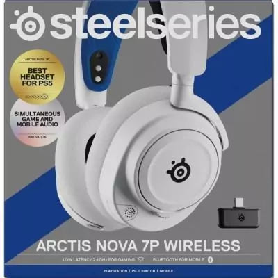 Casque gaming sans fil SteelSeries Arctis Nova 7P Blanc