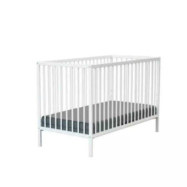 Lit bébé - 60 x 120 cm - WEBABY - ONE - Blanc