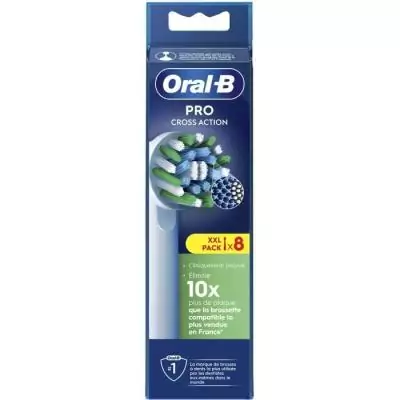 Brossettes Oral-B Cross Action X-filaments (FR) x8 Brossettes Oral-B Cross Action X-filaments (FR) x8