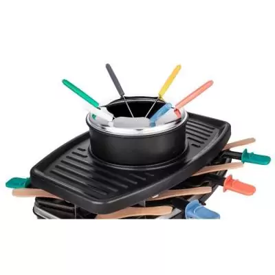 Appareil à raclette et fondue 8 personnes - Noir par CONTINENTAL EDISON