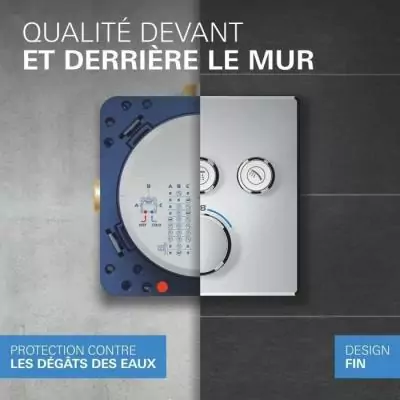 Ensemble de douche encastré GROHE - Jets variés - Mitigeur thermostatique Ensemble de douche encastré GROHE - Jets variés - Mitigeur thermostatique