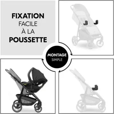 Adaptateurs universels cosy Hauck pour poussette SHOP N CARE - Noir Adaptateurs universels cosy Hauck pour poussette SHOP N CARE - Noir