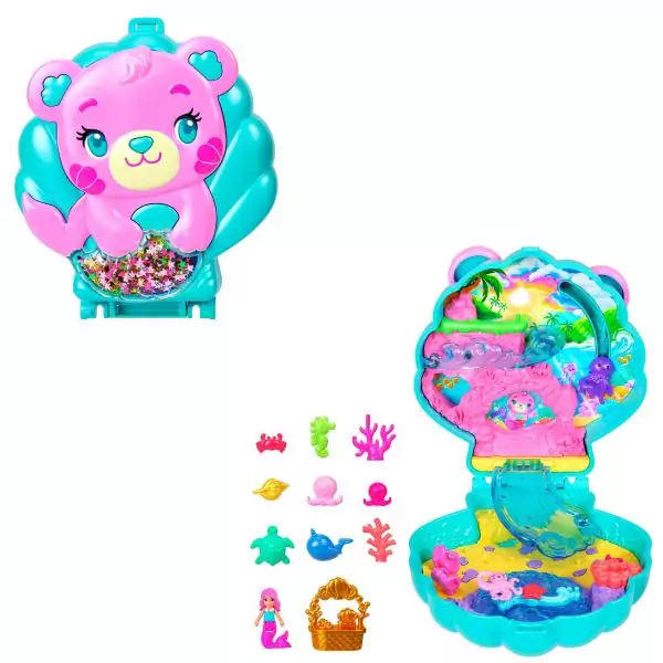 Polly Pocket - Coffret Île des paillettes - Mini-figurine et animaux - Polly Pocket - JCB16