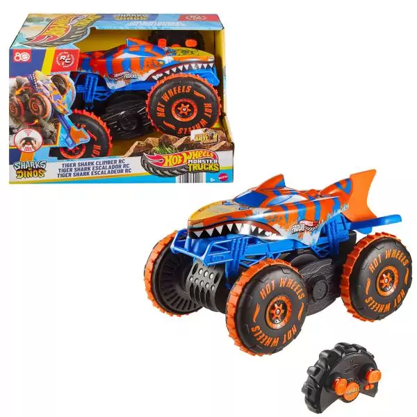 Hot Wheels - Monster Trucks - Véhicule Tiger Shark Escaladeur-a piles - Hot Wheels - JFR39