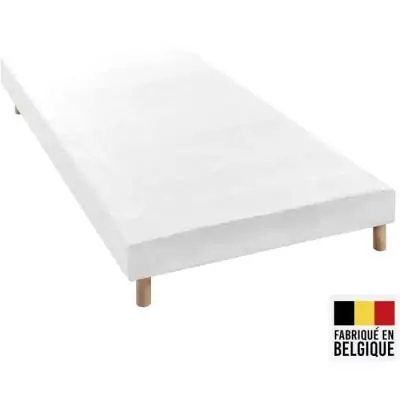 Ensemble matelas sommier 90x200cm 27cm - Ressorts ensachés 7 zones - Réversible & fabriqué en Belgique Ensemble matelas sommier 90x200cm 27cm - Ressorts ensachés 7 zones - Réversible & fabriqué en Belgique