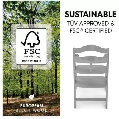 Chaise haute évolutive Hauck Alpha+B - Gris