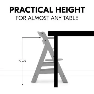 Chaise haute évolutive Hauck Alpha+B - Gris