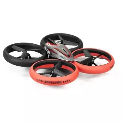 Drone Télécommandé FLYBOTIC - Bumper Drone Lit - 17 cm (Rouge/Noir) - Véhicule Radiocommandé