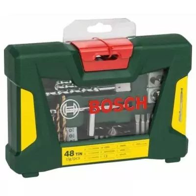 Coffret V-Line BOSCH: 48 Forets et Embouts TiN aimantés