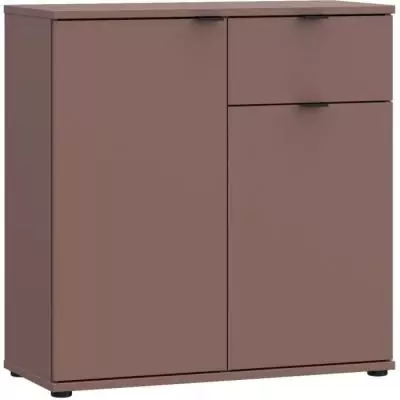 Commode GANYMEDE Terracotta 2 portes 1 tiroir - 80,1 x 34,1 x 82,3 cm
