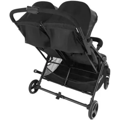 Poussette double Hauck Swift X Duo - Pliage facile - Noir