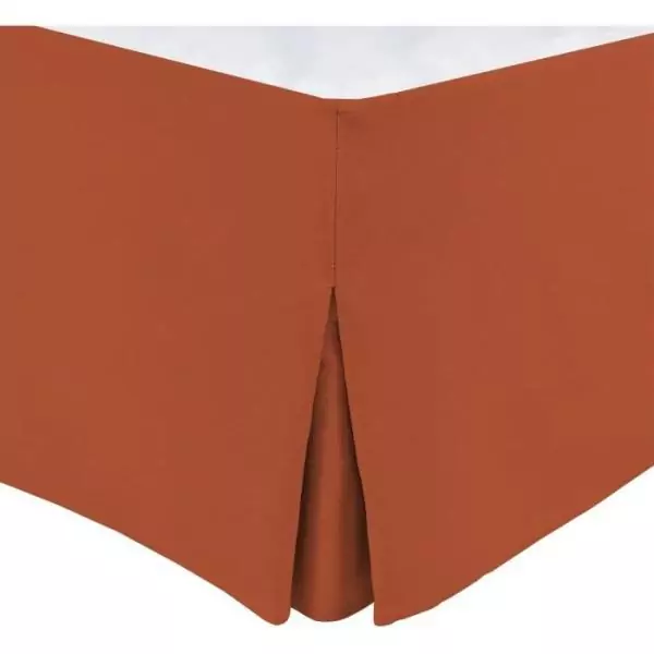 Cache sommier - HOME LINGE PASSION - 180 x 200 cm + 30 cm - Terracotta