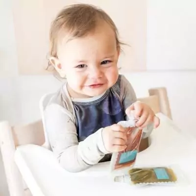 Gourdes réutilisables INFANTINO - Pack 25 - Sans BPA - Compatibles Squeeze Station