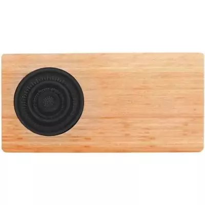 Planche à découper en bambou JOCCA avec passoire - Naturel et noir