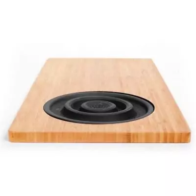 Planche à découper en bambou JOCCA avec passoire - Naturel et noir