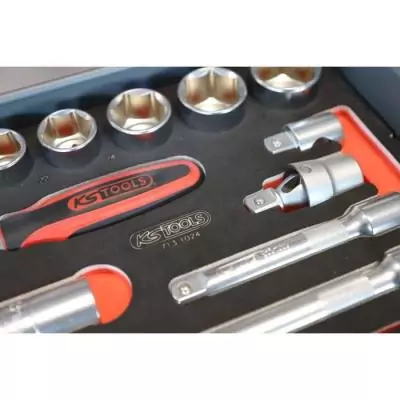 Module KS TOOLS 713.1024 - Set de douilles Ultimate 1/2 - 24 pièces