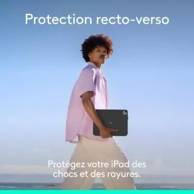 Etui clavier - Logitech - Flip Folio - Pour iPad et iPad Air 11 pouces (M4 et M5) (M2 et M3) (5e génération - 2024) - Graphite