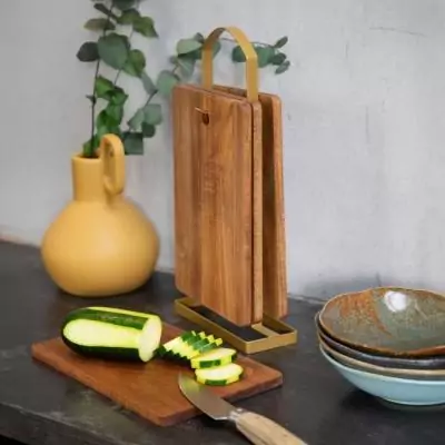 Ensemble 4 planches découper LIVOO Bois Acacia FSC